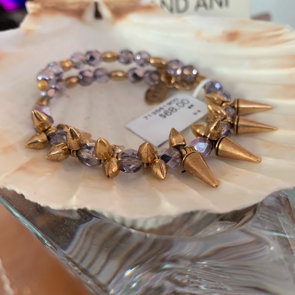 Alex and Ani Rafaellian Gold Spiked Bangle - Picture 4 of 5